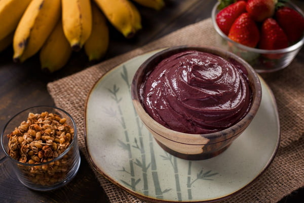 Foto de uma tigela de acai