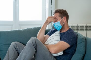 Homem com covid