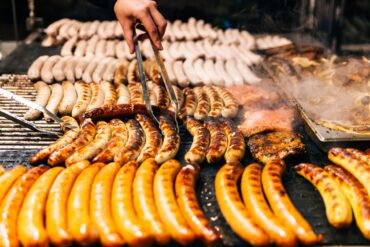 Linguica em churrasco