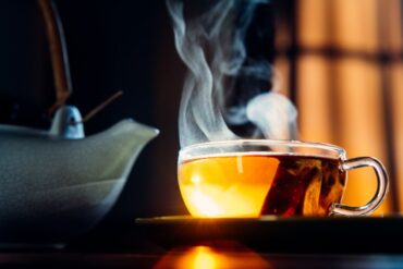 Imagem de uma xicara de cha quente